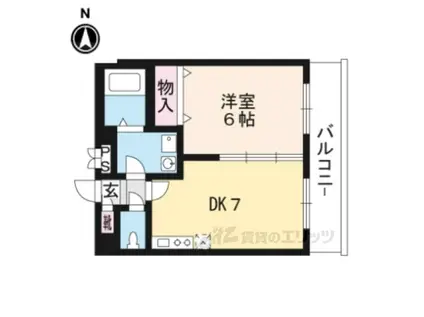 アストロプラザⅠ(1DK/3階)の間取り写真