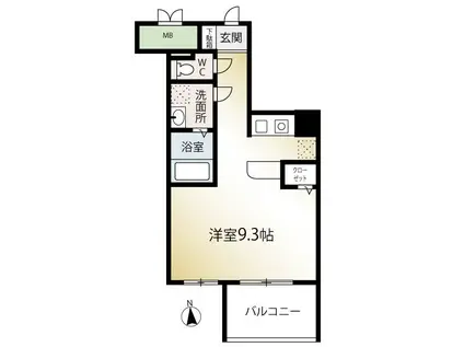 キャッスル大手門(ワンルーム/10階)の間取り写真