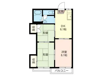 サンコート大塚(3DK/2階)の間取り写真