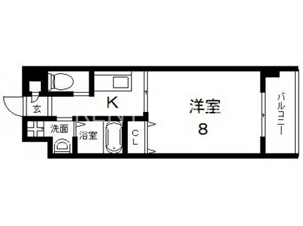 グランドゥーエ永和駅前(1K/8階)の間取り写真