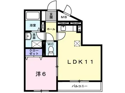トータス宮前(1LDK/2階)の間取り写真