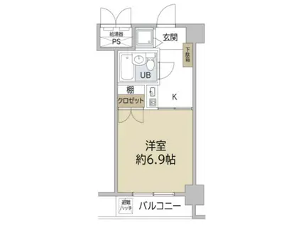 駒込フローリア初穂(1K/5階)の間取り写真