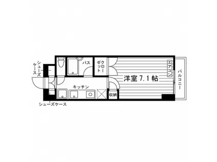 アーツ芝浦(1K/3階)の間取り写真