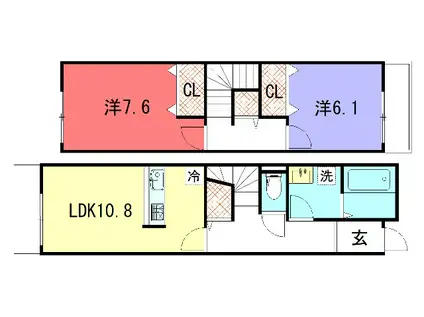 銀閣寺 麓庵(2LDK/1階)の間取り写真