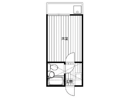 ロジューマン築地(1K/1階)の間取り写真