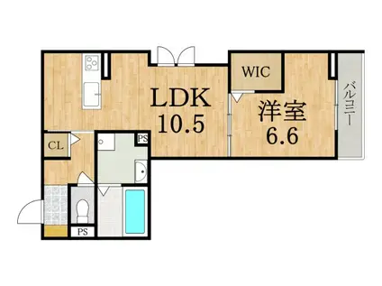 そらみつ大和八木(1LDK/1階)の間取り写真