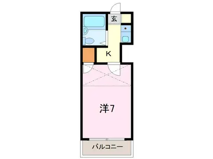 レオパレス・テック(1K/2階)の間取り写真