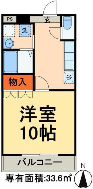 サウス HALE(1K/3階)の間取り写真
