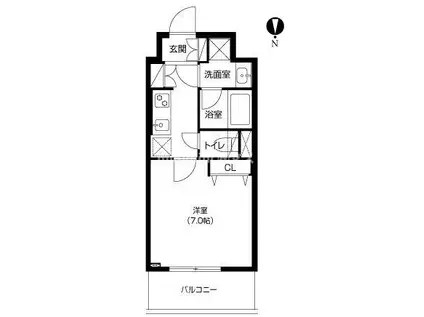 アーバネックス梅田西(1K/3階)の間取り写真