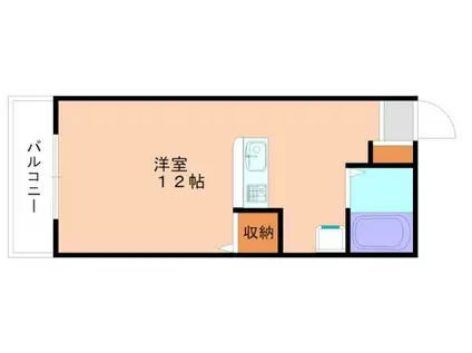 セントラルコーポ宗像(ワンルーム/1階)の間取り写真