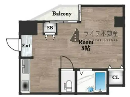 19サンライズ上小阪(ワンルーム/3階)の間取り写真