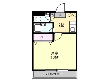 ラピスコート(1K/3階)の間取り写真