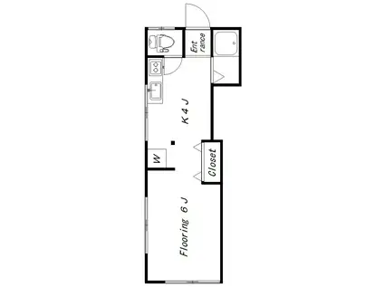 有井荘(1K/2階)の間取り写真