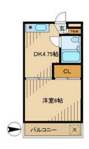 パレス珈房豆(1DK/1階)の間取り写真