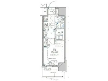 ディアレイシャス浅間町III(1K/2階)の間取り写真