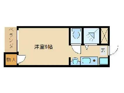 ウエストハウス(1K/1階)の間取り写真