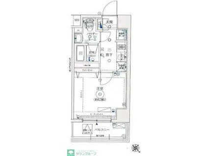 SS.ADVANCE西川口(1K/3階)の間取り写真