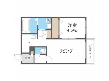 NAGI桑園 ナギ NAGI SOEN(1LDK/2階)の間取り写真