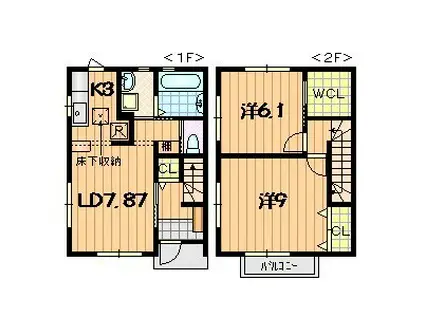 グランデセッラ(2LDK/1階)の間取り写真