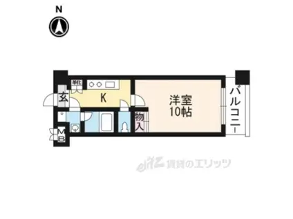 プラネシア星の子山科三条(1K/9階)の間取り写真