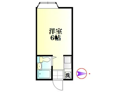 ETOILE(ワンルーム/1階)の間取り写真