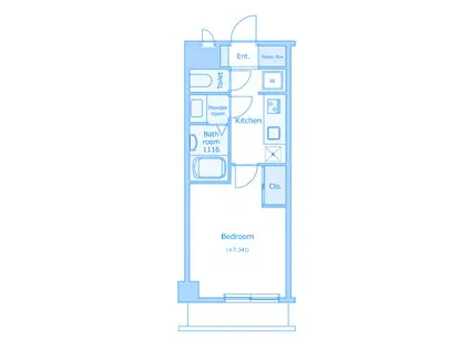 LOCS KIKUNA(1K/5階)の間取り写真