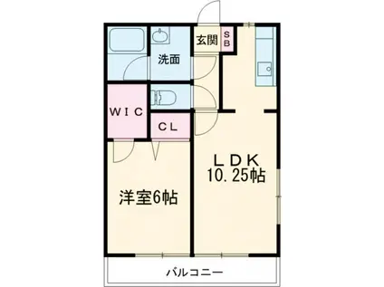 ノースアイランド(1LDK/2階)の間取り写真