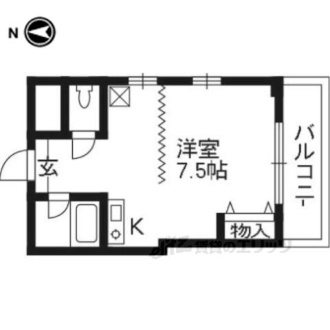 あめにてぃー(1K/2階)の間取り写真