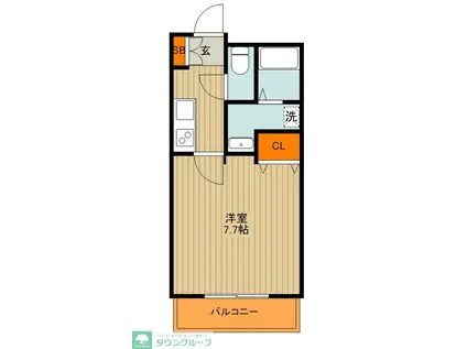 MAISON SHU(1K/1階)の間取り写真