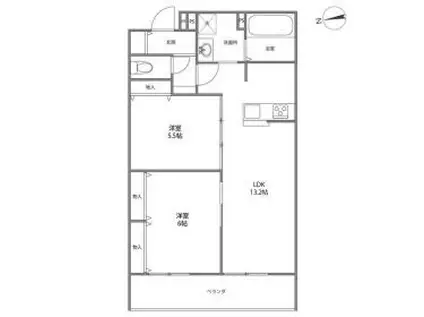 アルページュ久我山(2LDK/3階)の間取り写真