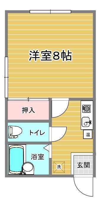 フジノキハイツ(1K/1階)の間取り写真