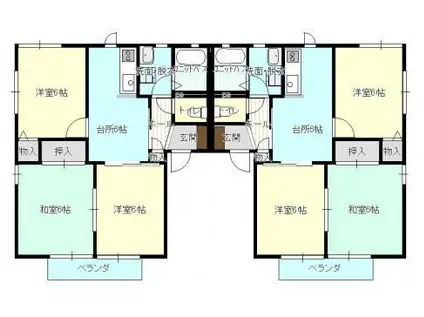 ルイール二番館(3DK/2階)の間取り写真