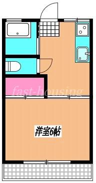 美好マンション(1K/2階)の間取り写真