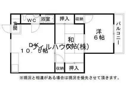 RIZE ONE 南新町(2LDK/1階)の間取り写真