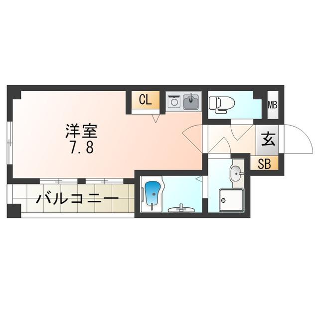 クレハ池田(ワンルーム/1階)の間取り写真