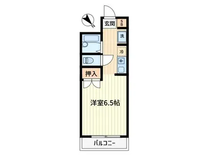 ベルトゥリーハイツ(1K/2階)の間取り写真