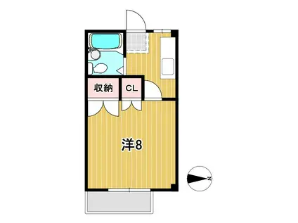 グリーンハイツ(1K/2階)の間取り写真