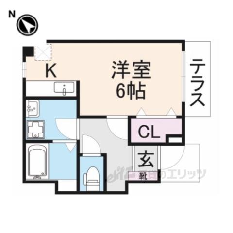 ノールヴィラージュ(1K/1階)の間取り写真