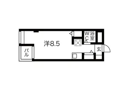 ル・ビラージュ日吉(ワンルーム/1階)の間取り写真