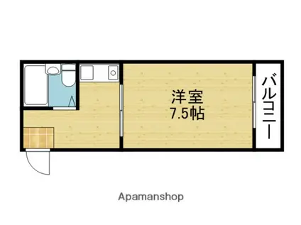 トゥリオーニ鶴橋(1K/3階)の間取り写真