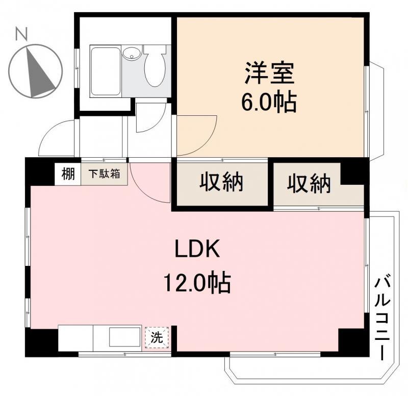 光洋マンション(1LDK/3階)の間取り写真