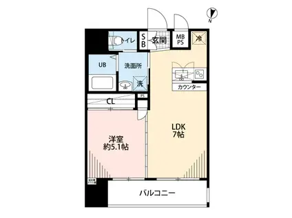 サヴォイマキシマイズ博多ステーション(1LDK/11階)の間取り写真