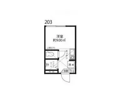 ラ・ルーナ(ワンルーム/2階)の間取り写真