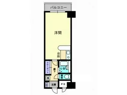 グレースタワー(ワンルーム/4階)の間取り写真