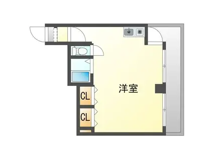 エムズビル(ワンルーム/5階)の間取り写真