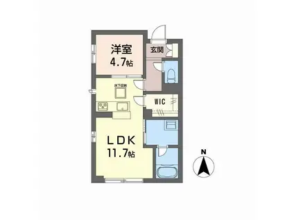 SPREZIO(1LDK/1階)の間取り写真