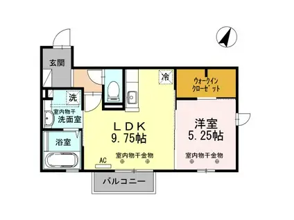 DOLCE VITA(1LDK/2階)の間取り写真