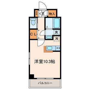 モンリッシュII(ワンルーム/2階)の間取り写真