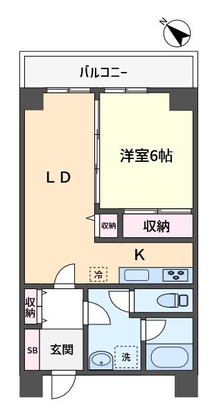ルクソール保土ヶ谷(1LDK/3階)の間取り写真