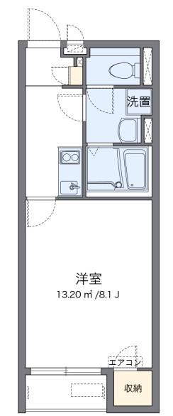クレイノコニシハウス(1K/2階)の間取り写真